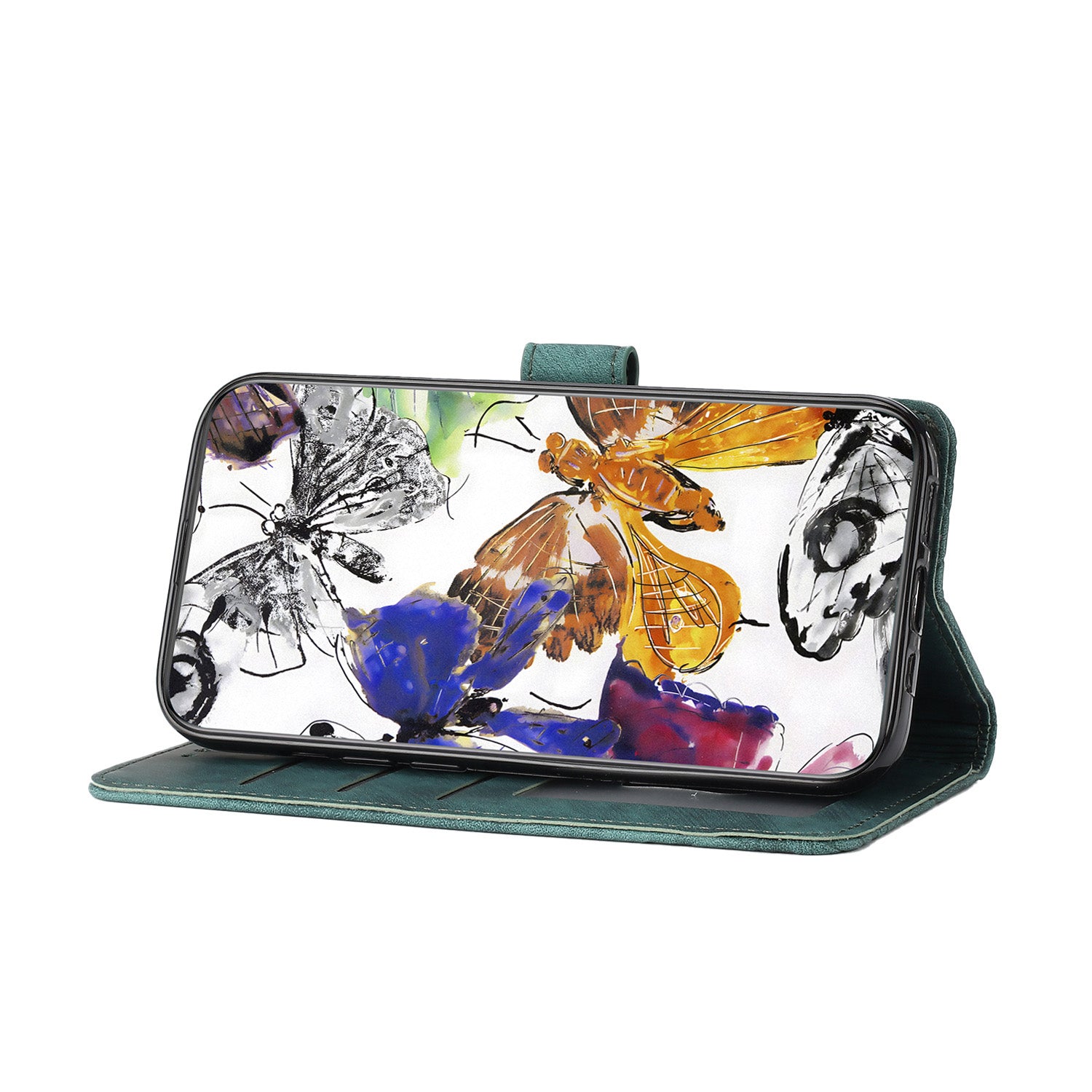 For Samsung Galaxy S23 FE PU Leather Imprinted Butterflies Phone Case Wallet Stand Skin-touch Cover with Strap For Samsung Galaxy S23 FE PU Leather Imprinted Butterflies Phone Case Wallet Stand Skin-touch Cover with Strap